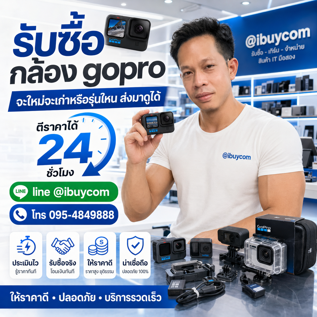 ทีมงาน ibuycom ประเมินราคากล้อง GoPro