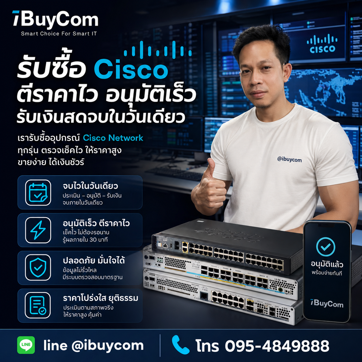 ภาพโปรโมตบริการรับซื้อ Cisco