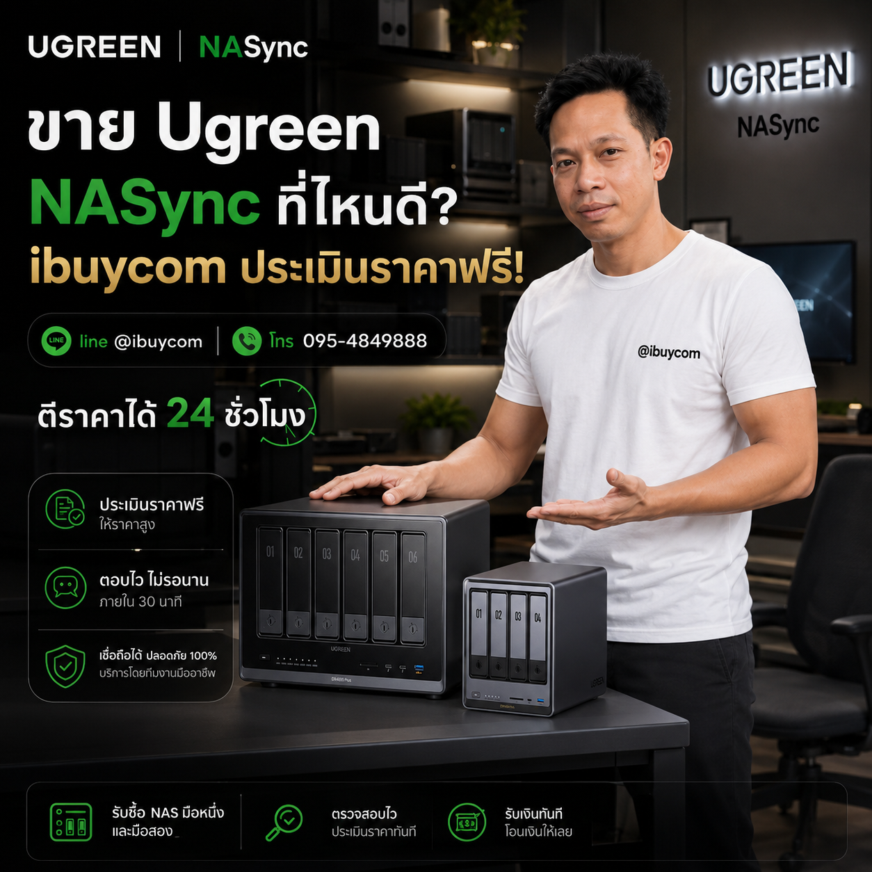ขาย Ugreen NASync ที่ไหนดี ibuycom ประเมินราคาฟรี