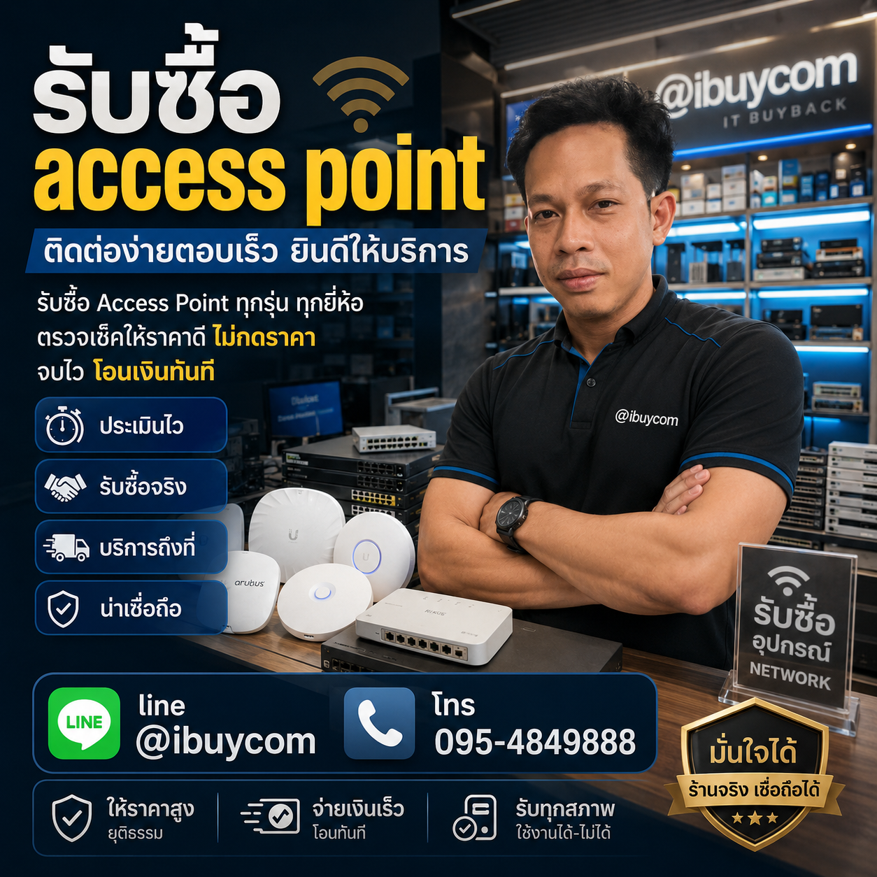 รับซื้อ Access Point ติดต่อง่ายตอบเร็ว