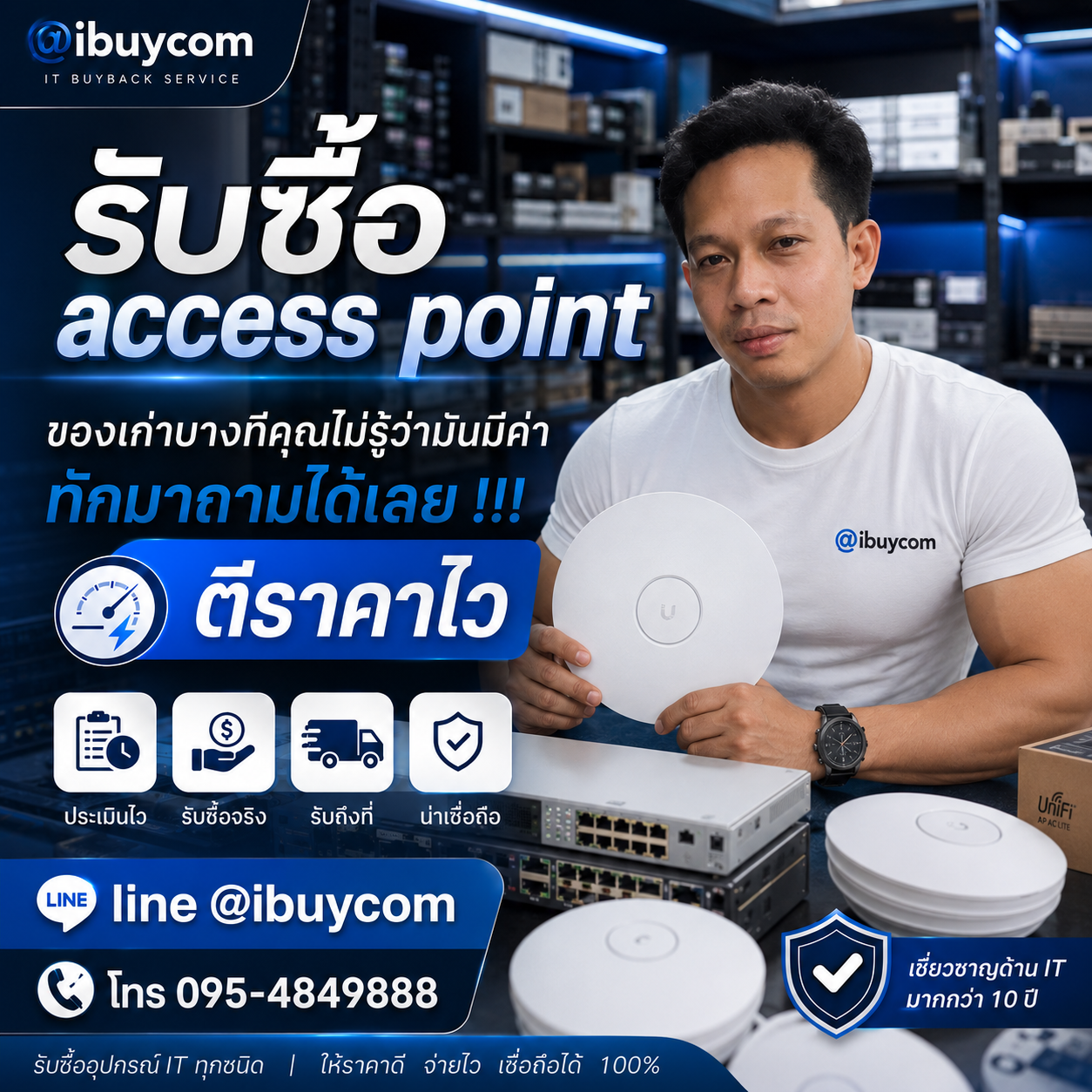 รับซื้อ Access Point จำนวนเยอะ ประเมินราคาฟรี