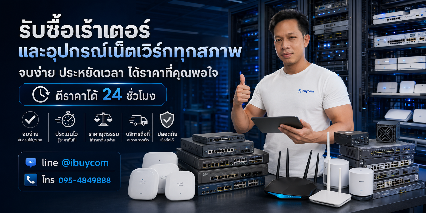 ภาพปิดท้ายบริการรับซื้อ Network Router