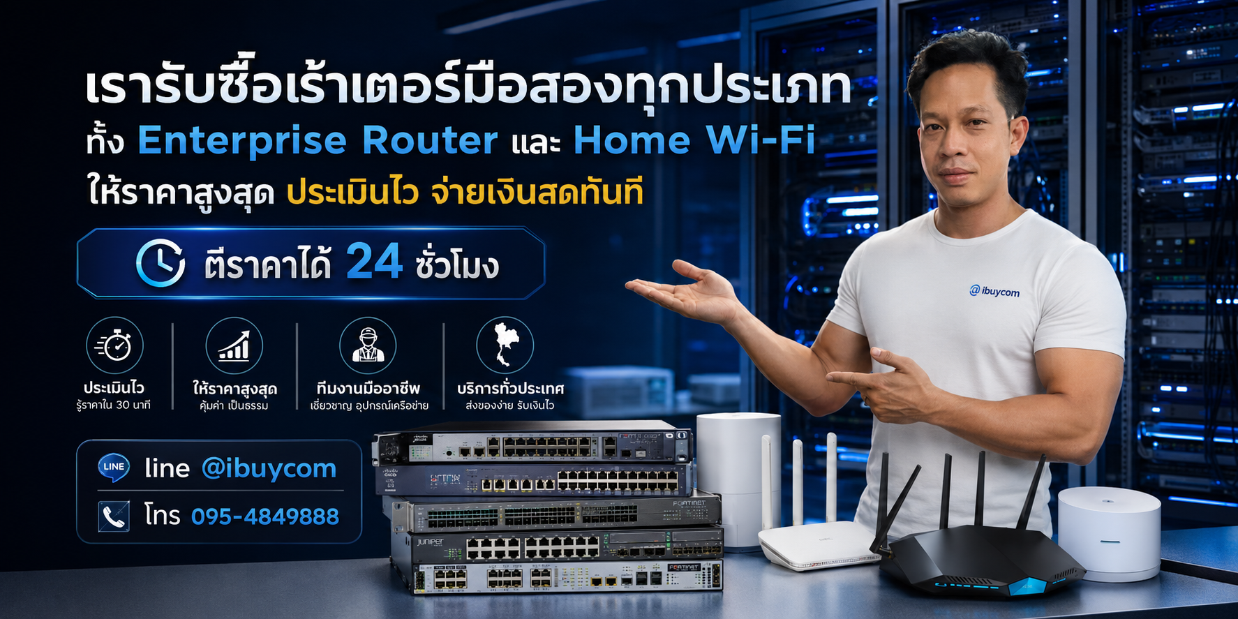 ภาพหลักโปรโมชั่นรับซื้อ Network Router