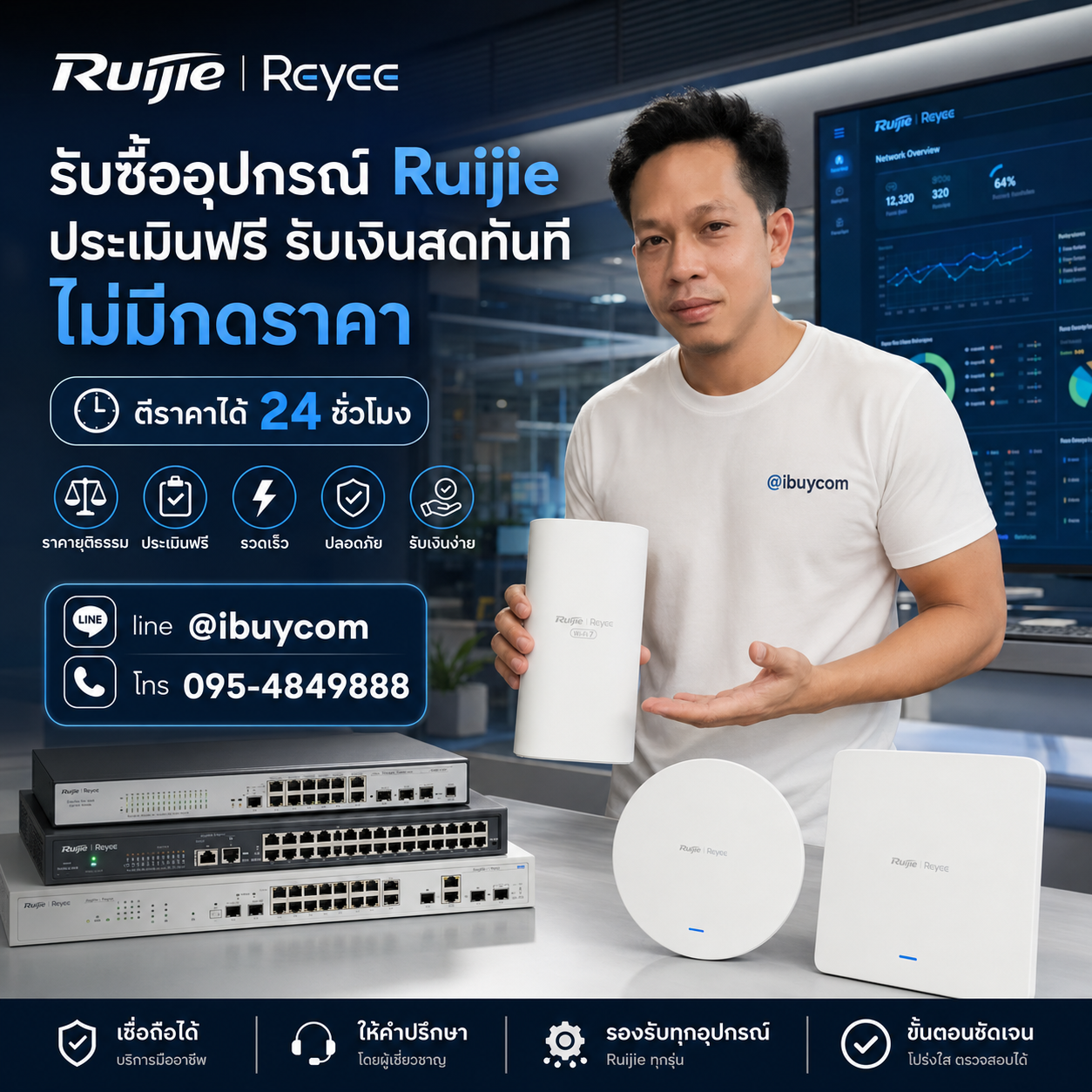 ภาพโปรโมตบริการรับซื้อ Ruijie Reyee