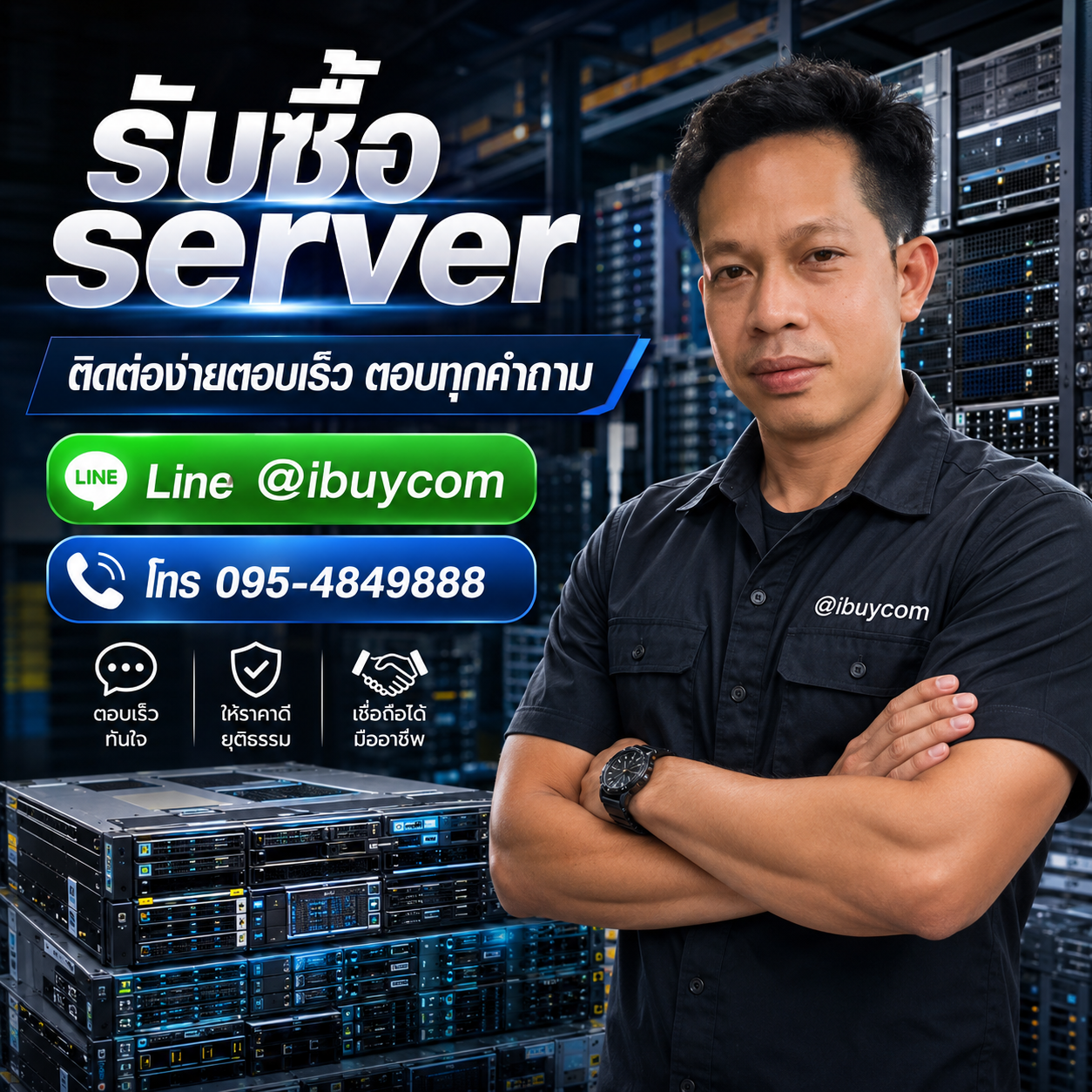 Line @ibuycom รับซื้อ server